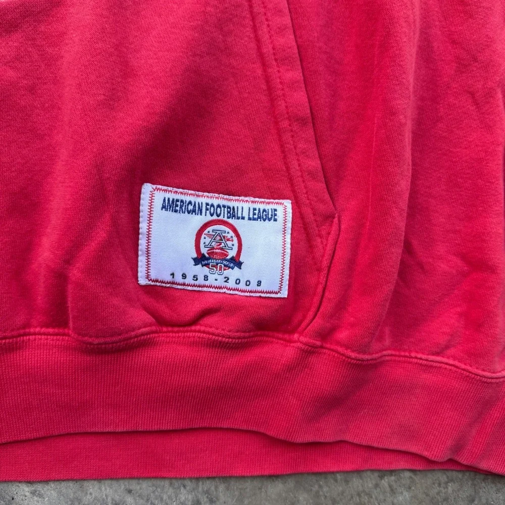 NFL Team Apparel Boston Patriots AFL 50th Anniversary Hoodie Red Mens XL VTG